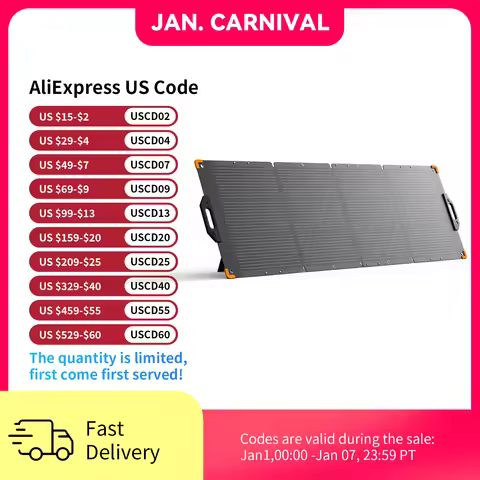 Pecron Solar Charger 36V 200W Foldable Solar Panel Waterproof IP67 For Portable Power Station/Genera