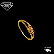 SMS DEEN Ribbon Ring, ±1.2 -1.3GM - Gold 916 Emas - Cincin Riben