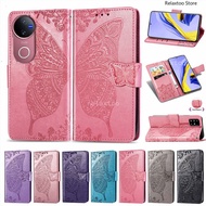 VIVOV50 Flip Leather Wallet Casing For VIVO V50 Pro Lite E V50E V50Pro v50Lite V 50Pro VIVOV50Pro 5G