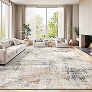 Lofus 9x12 Area Rugs for Living Room -Grey/Gold