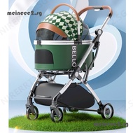 Pet Stroller Detachable Dog Stroller Portable Cat Stroller Foldable Cat Cage meineee2.sg