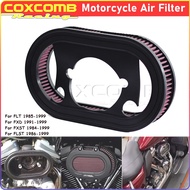 Red Motorcycle Flat Air Filter Cleaner For Harley Dyna 1984-92 Softail Standard 84-99 Heritage 86-99