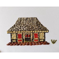 kolase biji bijian rumah adat betawi