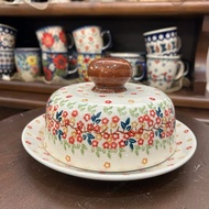 Polish Pottery Manufaktura Round Lid Dessert Plate Cheese Cake (KK02)