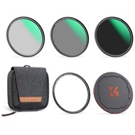 K&F Concept Magnetic CPL+ND8+ND64+Basic Ring+Lens Cap Camera Lens Filters Kit 49/52/55/58/62/67/72/7