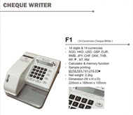 ♥BESTSELLER♥Biosystem F1 Cheque Writer /14 Currencies/ Warranty/ Home Shop Office Use