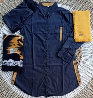 SATU SET TUNIK SARUNG DAN JILBAB BAJU SANTRI