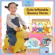 🐳Kuda Lompat Tiup Kanak-Kanak Inflatable Bouncing Jumping Animal Toy Jumping Horse Bouncy Horse Pump