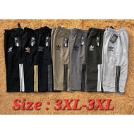 3XL/6XL Seluar Futsal 3 Suku (A-3Q) / Tracksuit 3 Quarter / Men 3 Quarter Pants / Seluar 3 Suku Lela
