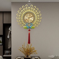 Peacock Decorative Clock Living Room Wall Clock Creative Home Noiseless Clock Atmospheric Stereo Wall Decoration Pocket