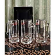 Authentic From Japan ASAHI SUPER DRY KARAKUCHI Solid & Heavy Beer Mugs Set of 6 NEW