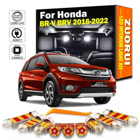 ZUORUI 6Pcs Interior Map Dome Light LED Bulbs Kit For Honda BR-V BRV 2016 2017 2018 2019 2020 2021 2