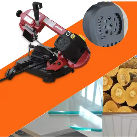 GFW4013 Metal Band Saw Multifunction Stainless Steel Cutting Band-Saw 5 Inch Small Band Saw Machine 