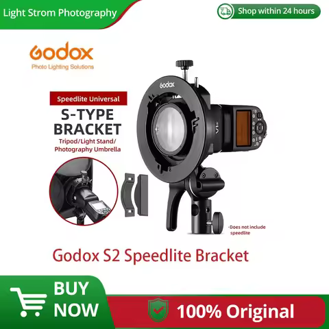 Godox S2 Bowens Mount Flash S-type Holder Bracket for Godox V1 V860II AD200 AD400PRO Speedlite Flash