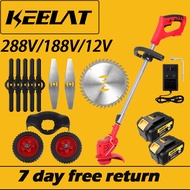 KEELAT 288VF 188VF Mesin Rumput Grass Cutter Lawn Mower Cordless Trimmer Bateri Elektrik Battery Wireless Pemotong