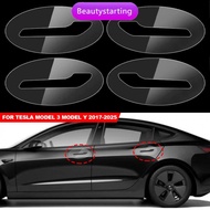 Beautylife| 8Pcs/Set Car Door Handle Scratch Protector Inverted Door Handle Paint Protective TPU Fil