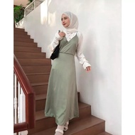 One set long dress kimono / kimono dress set / velvet satin dress / muslim clothes set / glamorous d