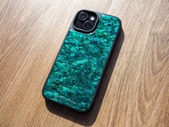 青色 鮑魚貝殼 手工手機殼 適用iPhone16,15,14,13,12,11 Pro Max