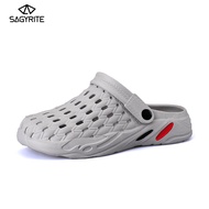 SAGYRITE Size 39-47 Men Slipper Lazy Half Slipper Male Beach Flip Flops Sandals Slipper for Men on S