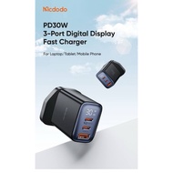 MCDODO CH-217 30W 3-Port Digital Display Fast Charger