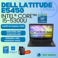DELL LATITUDE E5440, E5450, 5570, 5590, 5510, 5550, 5290 TAB CORE I5,I7 16GB RAM 512GB SSD LAPTOP