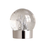 La boite｜Balloon Dog Globe 閃光七彩氣球狗造型水晶球雪花球擺飾 銀