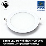 SIRIM LED Downlight 6 Inch 20W Round｜6500K Daylight｜Lampu Downlight｜Energy Saving｜2 Years Warranty