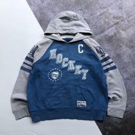 Jaket jumper jemper Hoodie gap two tone biru abu #trz134 original asli