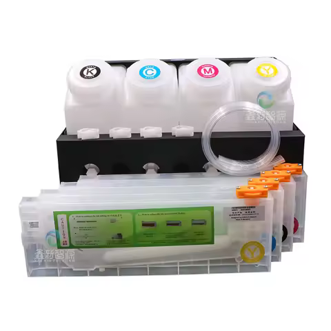 4 Colors CISS Bulk Ink Cartridge System No Chip for MIMAKI ROLAND MUTOH Printer 1.5L Cartridge 220ML