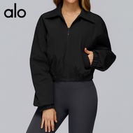 alo Autumn Winter loose Coat Zipper Windproof Warm Sports Top Outdoor Mountaineering Running Coat