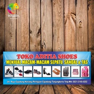 Banner Spanduk Backdrop Baliho Custom Uk. 3x1 M (Contoh Toko Sepatu)
