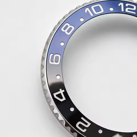 Ceramic Bezel Insert for RLX 116710BLNR Batman GMT 40mm, Black Blue Dual Color Cerachrom Replacement