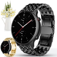 [HOT JUXXKWIHGWH 514] สำหรับ Huami Amazfit GTR 2 47มิลลิเมตร Stratos 3 2สายสแตนเลสโลหะผสม22มิลลิเมตรนาฬิกาวง Gtr2มังกรขนาดสร้อยข้อมือสายรัดข้อมือ