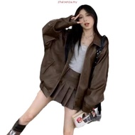 ROWAY men'sJacket Boxy form, PU leather | Elastic leather