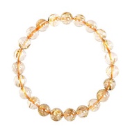 【正佳珠寶】金鈦晶 頂級茶淨體老礦鈦絲 7.8-8.3mm 金鈦晶手珠