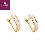 HABIB Yeal White and Yellow Gold Earring, 916 Gold
