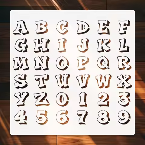 Letter Drawing Template | 11.81x1.81 inches, reusable for paint, scrapbooks, clip art, large walls, 