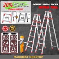 7 / 8 Step Ladderman Extra Tall Aluminium Double Sided Ladder Multi Purpose Ladder Tangga Lipat Alum