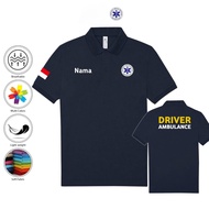 Baju  Driver Ambulance Indonesia Polo Shirt Kerah Unisex 100%Cotton Polo shirts