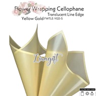 ( 5 Lembar ) TRANSLUCENT LINE EDGE - FLOWER WRAPPING PAPER CELLOPHANE EDGE MATTE TRANSLUCENT
