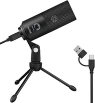 FIFINE USB Microphone, Metal Condenser Recording Microphone for Laptop MAC or Windows Cardioid Studi
