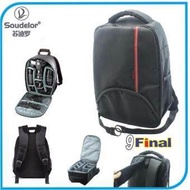 Soudelor Camera Bag 1609 กระเป๋ากล้อง แบบเป้สะพายหลัง กันน้ำ Waterproof Multi-Functional Camera Backpack ลายเส้นแดง