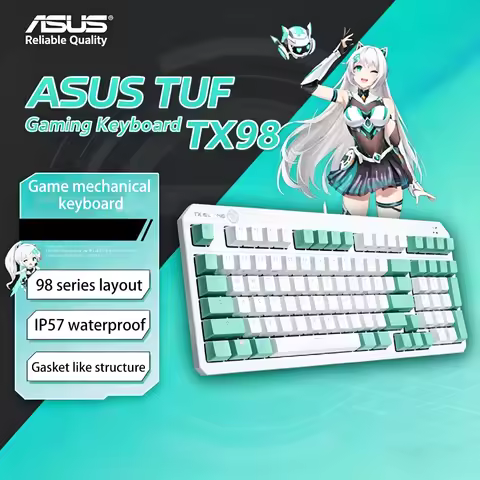 Asus Tianxuan TX98 gaming keyboard RGB mechanical axis wired full key no punch IP57 waterproof and d