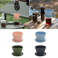 INSTORE1 Coffee Filter Cup, Reusable Silicone Coffee Dripper, Coffee Supplies Durable Portable Collapsible Coffee Filters Holder Office
