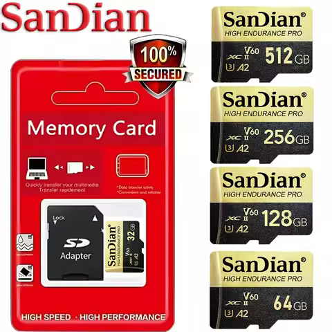 High-Speed SD Card 128GB 256GB Micro TF Memory Card U3 V30 for Car DVR Truck Recorder 4K Video Surve