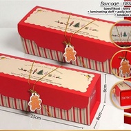 Christmas Hampers Cake Cookies Red Stripe Box (Sunway 29)-25x8x8cm-4pcs