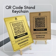QR Code with Stand | Keychain QR | Maybank QRPAY TNG Grab Pay
