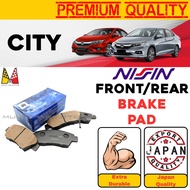 【NISSIN JAPAN】Honda City Front/Rear Brake Pads / Brake Pad Honda City GM6 / Honda City Brake Pad