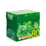 ONE GREEN กระดาษถ่ายเอกสาร 80 แกรม สีขาว ขนาด A4 (แพ็ค 5 รีม)