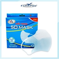 [THÙNG - FAMAPRO 5D MASK] Khẩu trang y tế kháng khuẩn 3 lớp Famapro 5D Mask quai chun (100 hộp/thùng